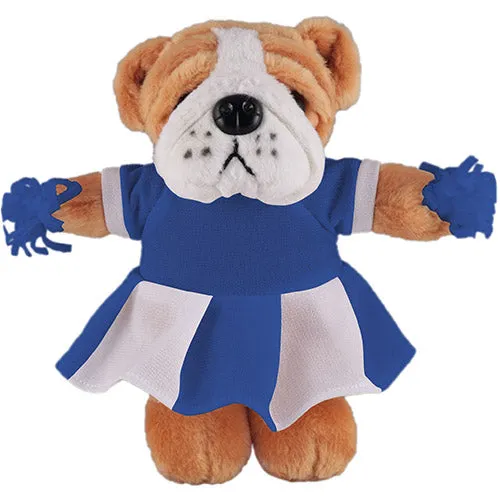 Soft Plush Stuffed Bulldog with Cheerleader Outfit