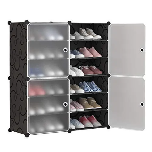 SPACE ORGANISER Multipurpose Portable Folding Shoe Racks for Home Organizers with Water-Resistant Metal Collapsible Shoe Stand - 12 Shelves