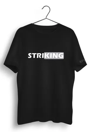 Striking Printed Black Dry Fit Tee