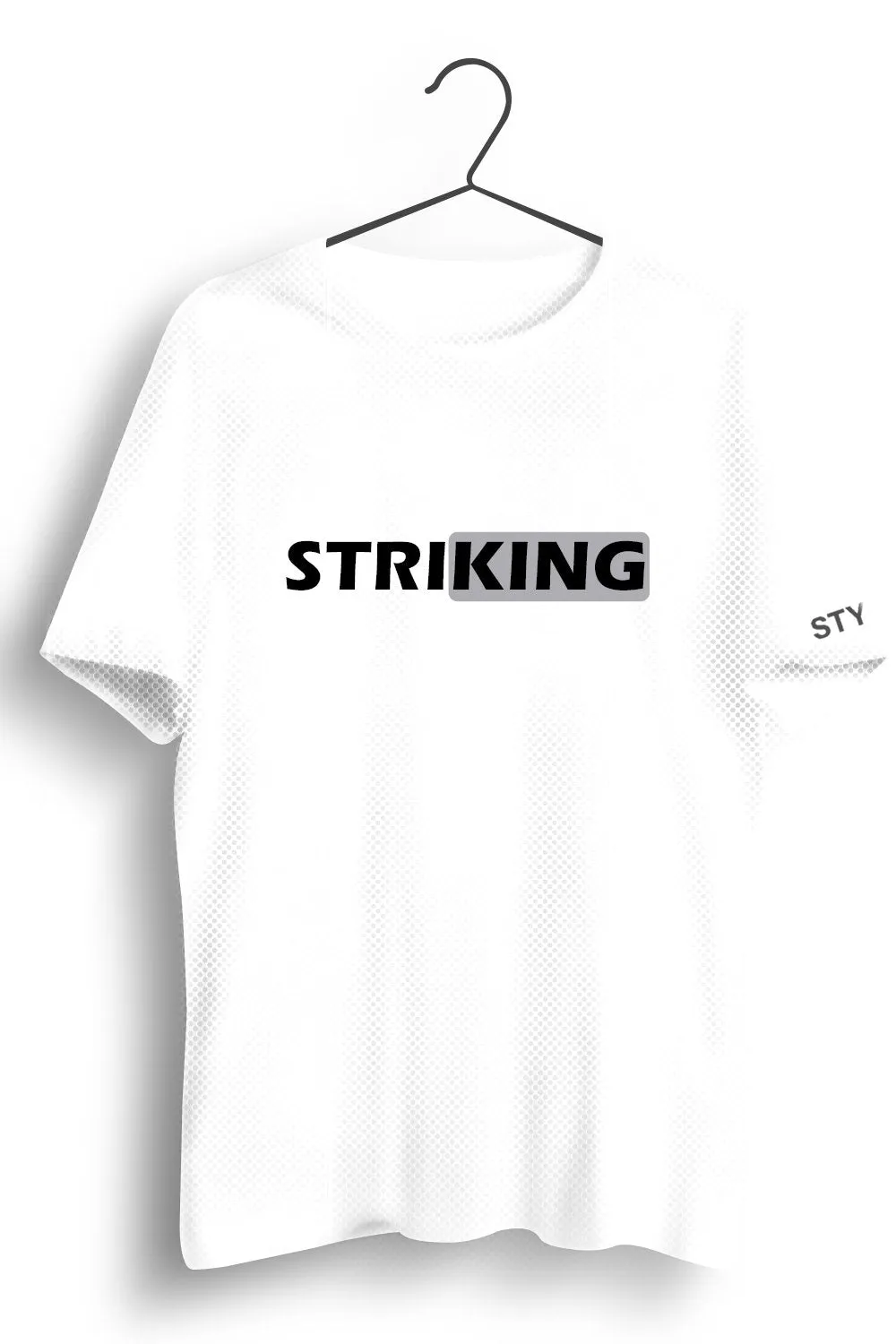 Striking Printed White Dry Fit Tee