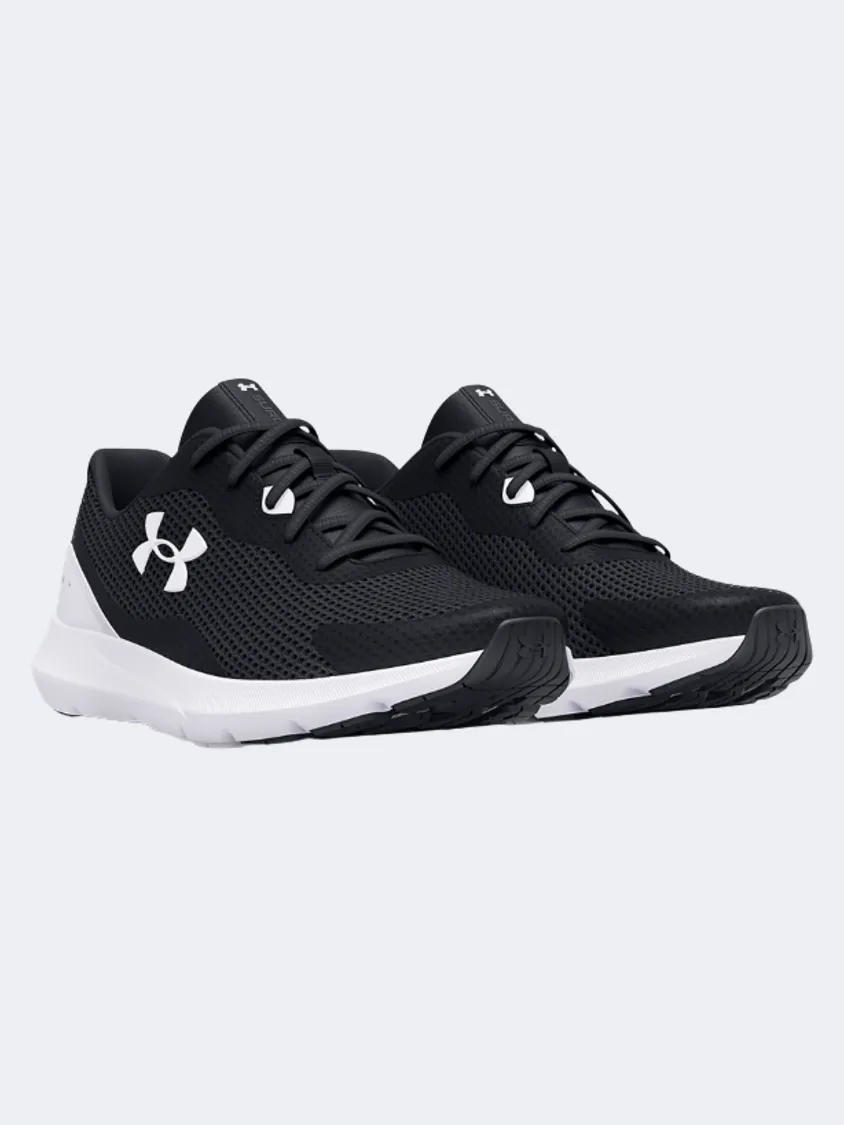 Under Armour Surge 3 Men Running Shoes Black/White