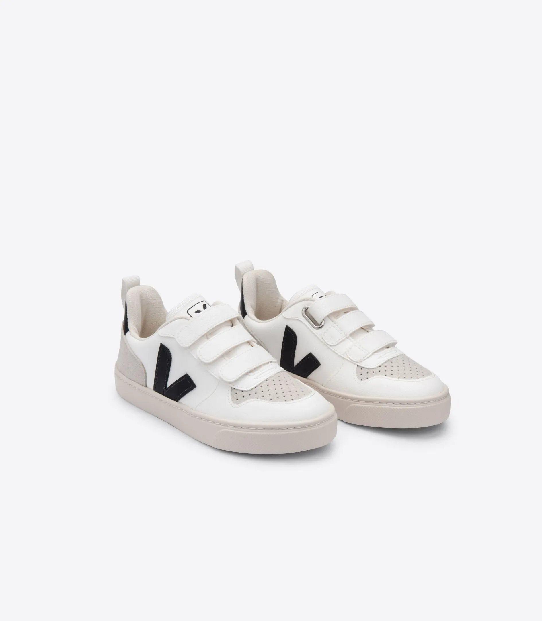 Veja Kids V-10 CWL White Black Trainers (EU22-27)