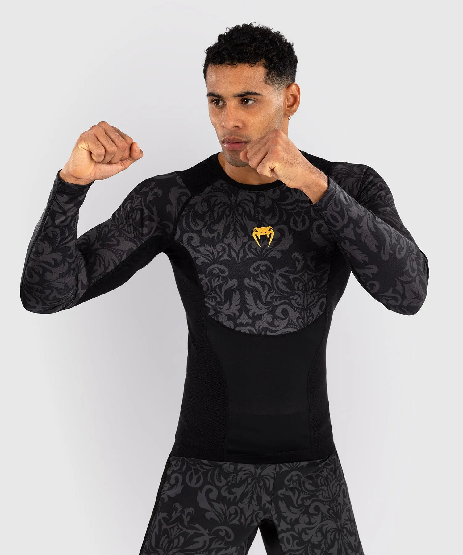 Venum x Ilia Topuria Unmatched Long Sleeve Rashguard - Black/Gold