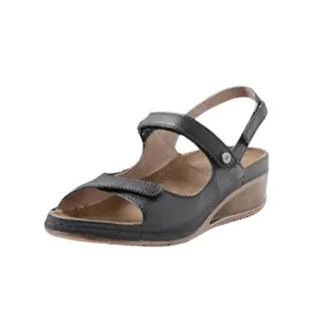 Wolky 410 Pica Floater Biocare Black Women's Sandals