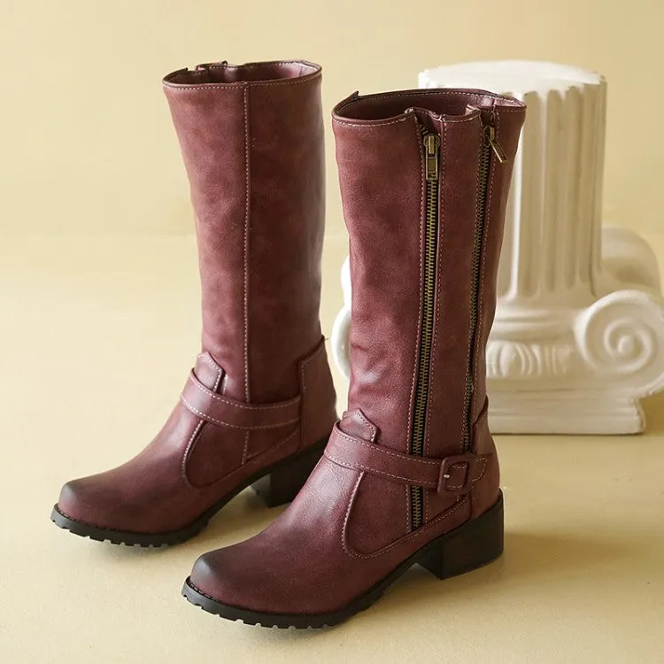 Women's Heel Knee High Riding Boots