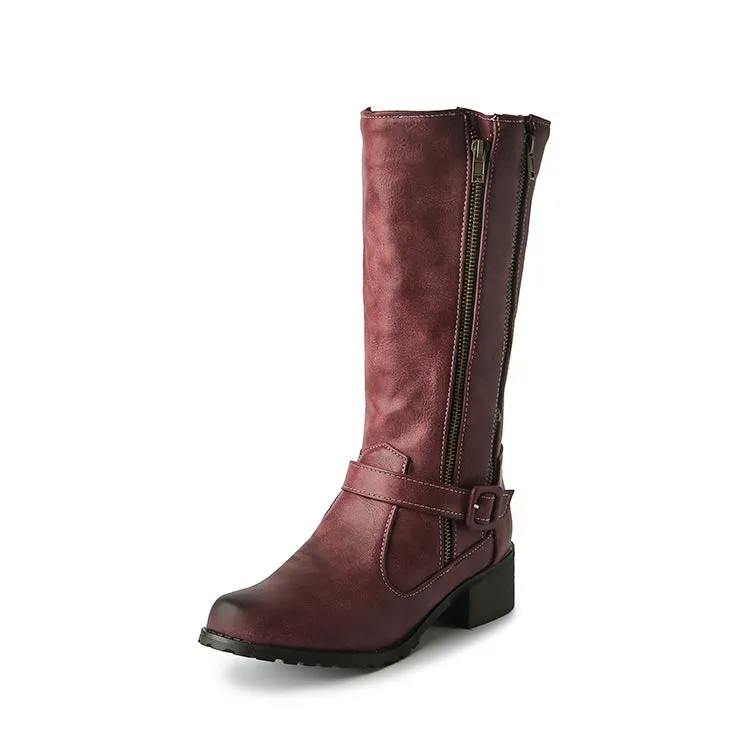 Women's Heel Knee High Riding Boots