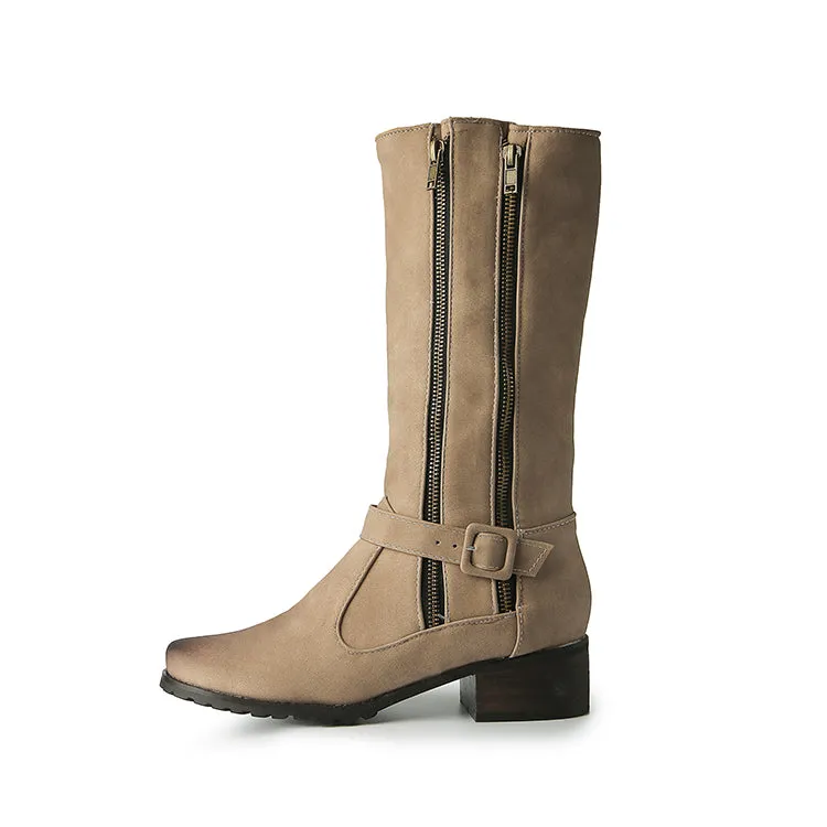 Women's Heel Knee High Riding Boots