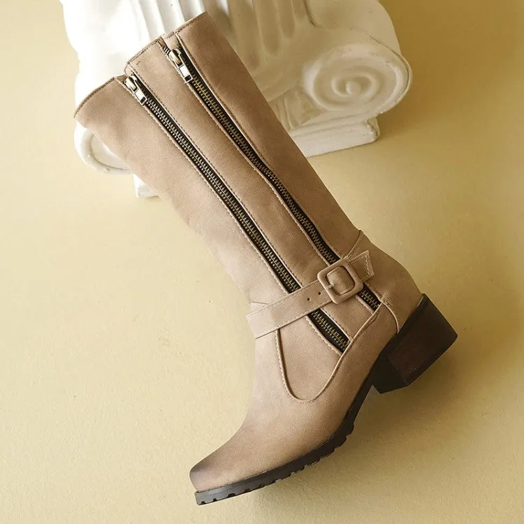 Women's Heel Knee High Riding Boots