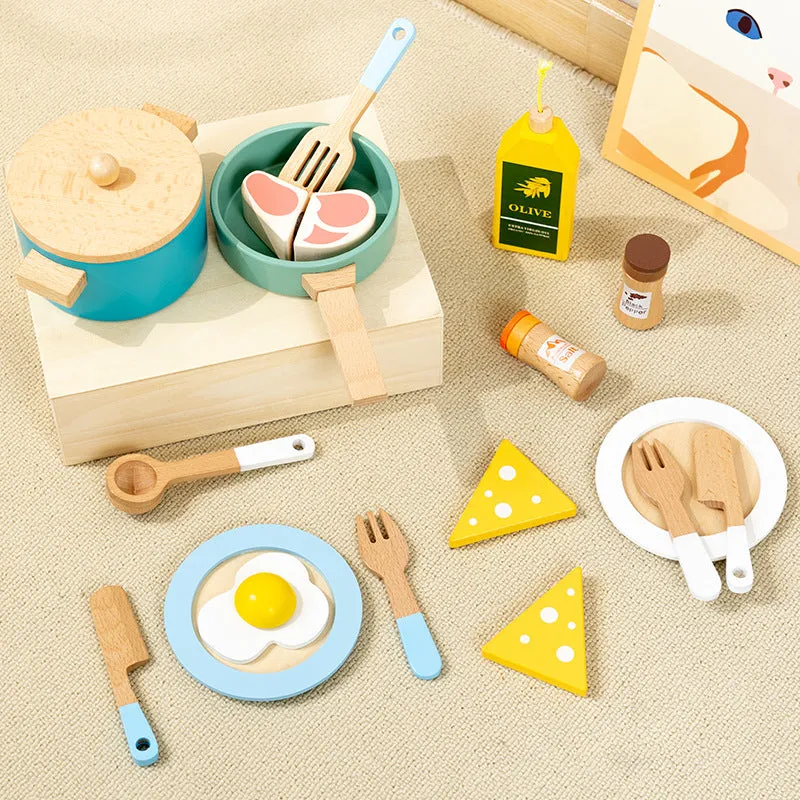 Wooden Mini Simulation Kitchen Suit Playset