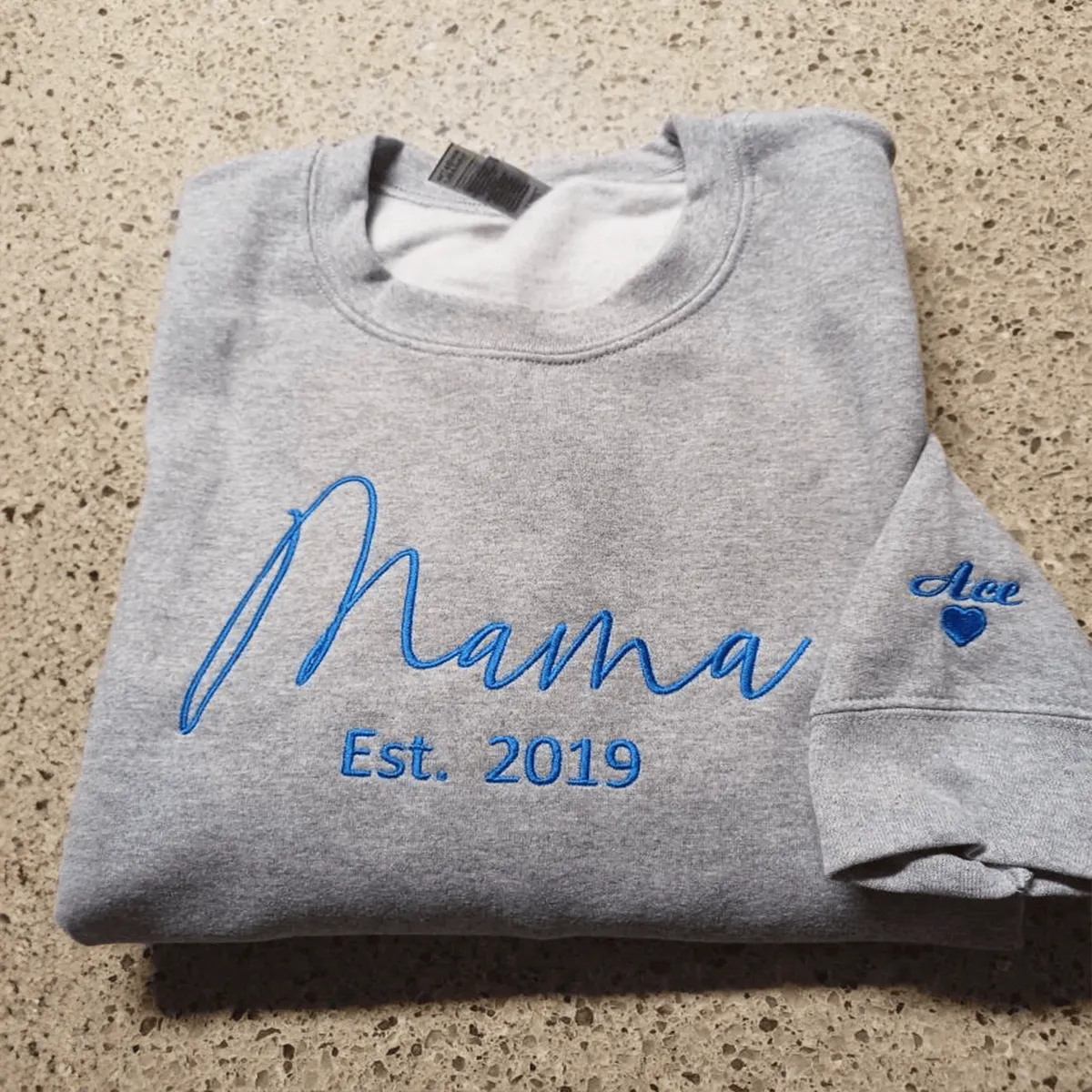 Wrestling Mom Sweatshirt or Hoodie with Embroidered Kids Names on Sleeve